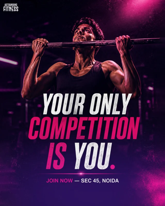 The only person you need to beat is the one you were yesterday. 💪

Every rep. Every drop of sweat. Every day you show up — that's progress.

📍 Astounding Fitness, Sec 45, Noida
🔥 Join today and start your transformation.
.
.
.
.
.
.
.
.
.
.
(Gym in Noida, Best Gym in Noida, Fitness Center Noida, Personal Training in Noida, CrossFit in Noida, Weight Training in Noida, Bodybuilding Gym Noida, Cardio Workout Noida, Spinning Studio Noida, Luxury Gym in Noida, Noida Fitness Community)

#AstoundingFitness #NoidaFitness #FitnessMotivation #GymLife #TrainHard #FitnessJourney #NoPainNoGain #WorkoutMotivation #StrengthTraining #FitIndia #NoidaGym #SelfImprovement #StayConsistent #FitnessGoals #GymMotivation #noidagym #sec45gym