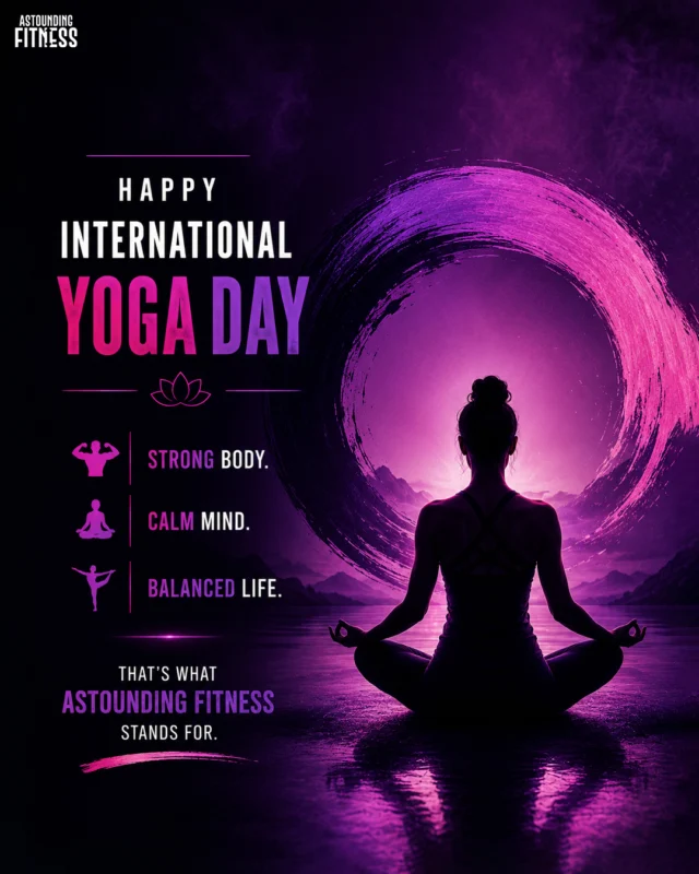 Master your body. Quiet your mind. Elevate your life.

That's the power of Yoga. That's the Astounding way. 💜

Happy International Yoga Day.
.
.
.
.
.
.
.
.
.
.
.
(Gym in Noida, Best Gym in Noida, Fitness Center Noida, Personal Training in Noida, CrossFit in Noida, Weight Training in Noida, Bodybuilding Gym Noida, Cardio Workout Noida, Spinning Studio Noida, Luxury Gym in Noida, Noida Fitness Community)

#InternationalYogaDay #AstoundingFitness #StrongerEveryDay #MindsetMatters #WellnessFirst #FitnessGoals #YogaForLife #BalancedLiving #HealthyLifestyle #TrainTransformThrive #fitnessgym #fitfam #bodybuilding #fitnessmotivation #sport #gymlife #fitnessmodel #gymmotivation #and #gymtime #fitnesslife #fitnesslifestyle #fitnessgoals #fitnessfreak #workouts #gymfreak #fitnessbody #fyp