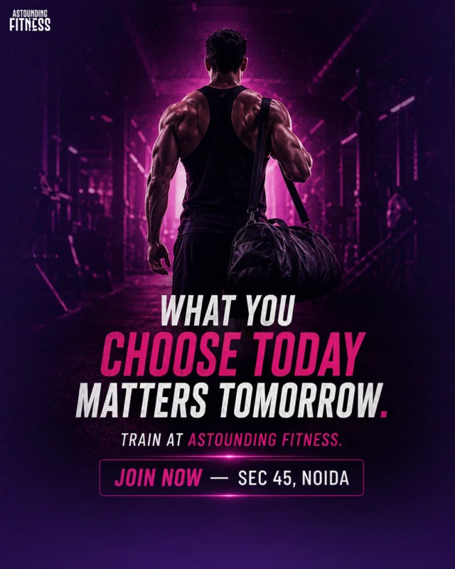 Your future is built by the choices you make today. 💪

Every workout, every rep, every drop of sweat brings you one step closer to the strongest version of yourself.

📍 Join Astounding Fitness – Sector 45, Noida.
.
.
.
.
.
.
.
.
.
.
Gym in Noida, Best Gym in Sector 45 Noida, Personal Training, Strength Training, Body Transformation, Fitness Center, Weight Loss, Muscle Gain, Functional Training

#AstoundingFitness #NoidaGym #FitnessMotivation #GymLife #StrengthTraining #BodyTransformation #WorkoutDaily #FitnessJourney #HealthyLifestyle #TrainHard #FitIndia #MuscleBuilding #WeightTraining #GymMotivation #NoidaFitness #fypシ゚viralシ