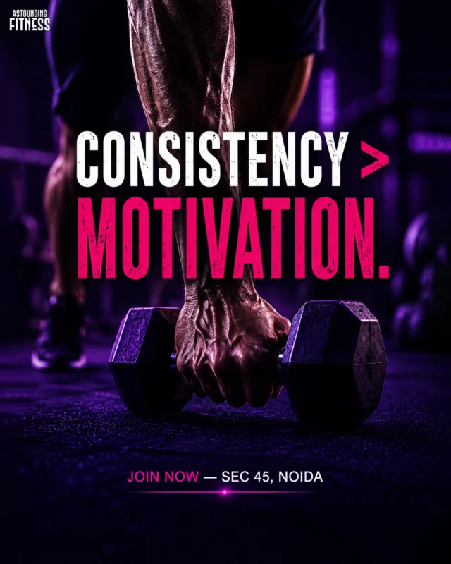 Motivation gets you started.
Consistency gets you results. 💪

Every workout, every rep, every day adds up. Stay committed, trust the process, and become stronger than yesterday.

Ready to transform?
📍 Visit Astounding Fitness – Sector 45, Noida
🔥 Join today and make consistency your superpower.
.
.
.
.
.
.
.
.
.
.
.
gym in noida, best gym in noida, sector 45 gym, fitness center noida, strength training, weight loss, muscle building, personal training, functional fitness, workout motivation, fitness transformation, gym membership, healthy lifestyle, noida fitness, astounding fitness

#AstoundingFitness #NoidaGym #Sector45Noida #GymMotivation #Consistency #FitnessJourney #StrengthTraining #WorkoutDaily #FitLife #WeightLossJourney #MuscleBuilding #FitnessGoals #HealthyLifestyle #TrainHard #JoinNow
