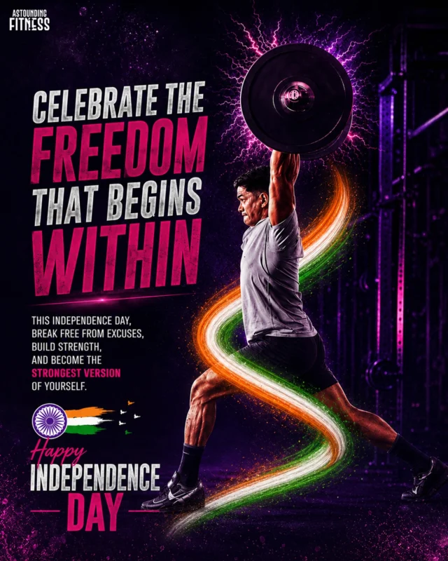 Break Limits. Build Strength. 🇮🇳💪
Celebrating the freedom to become your strongest self.

Happy Independence Day!✨
.
.
.
.
.
.
.
#IndependenceDay #HappyIndependenceDay #15August #FitnessMotivation #fyp